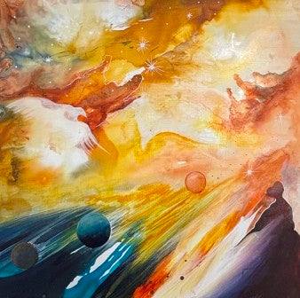 ørnetågen-universet40x40-maleri til salg