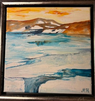 Ice Greenland, 20 x 20 cm painting