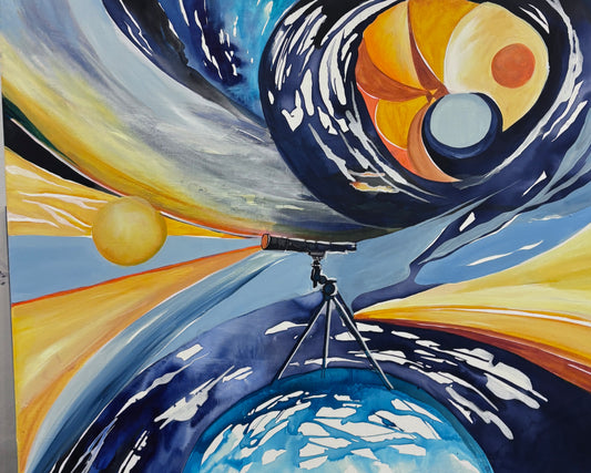 Rejsen til universet Maleri 70 x 60