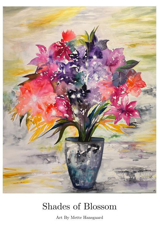 plakat med abstrakte blomster plakat