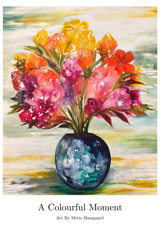 blomsterplakat af Mette Hansgaard