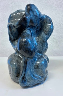 Komet B, blåsort skulptur
