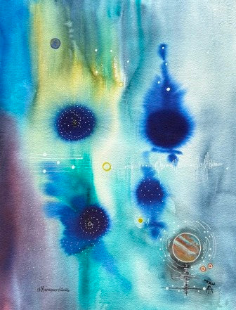 watching-Jupiter-akvarel50x40